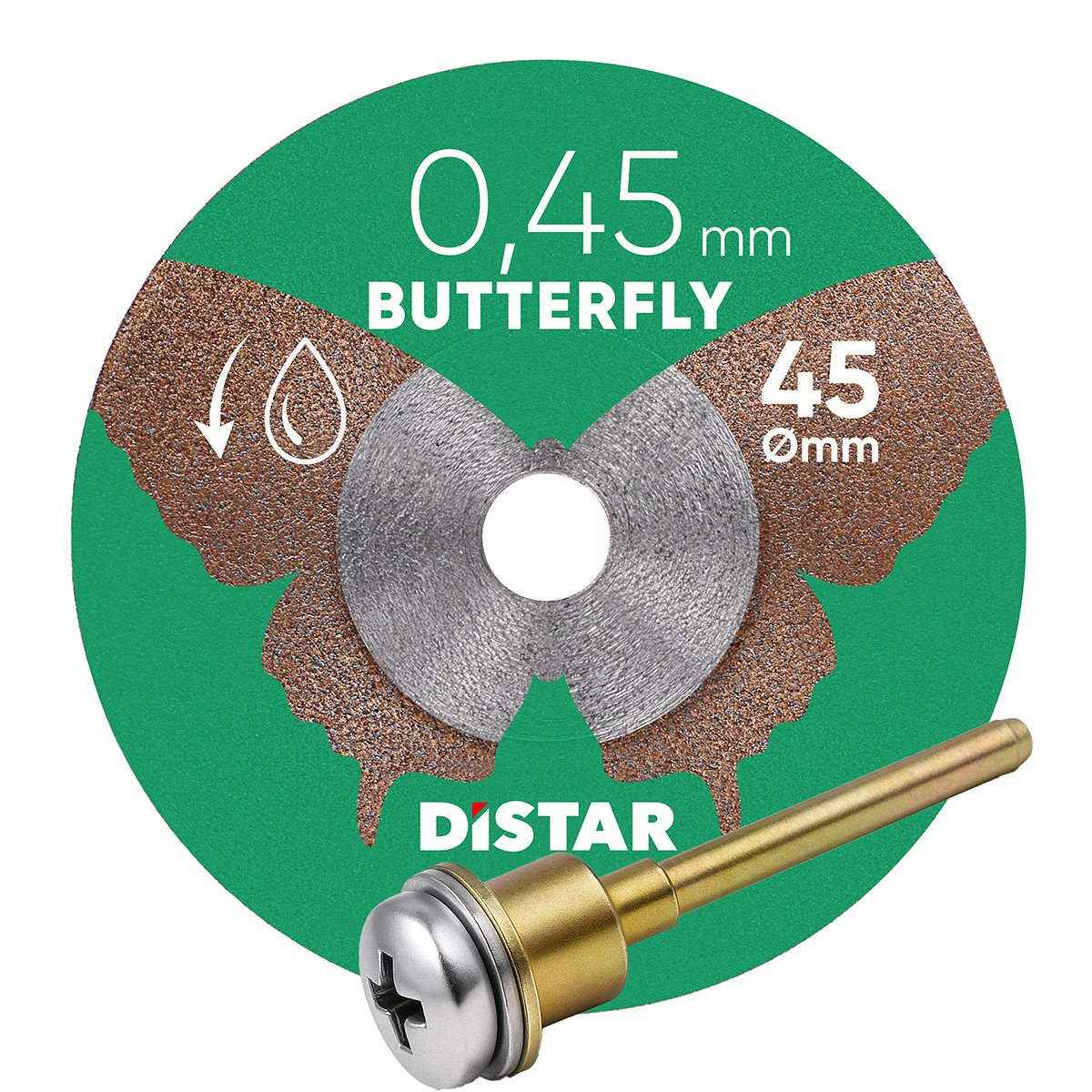 Diamanttrennscheibe Distar 45x0,45x5,8H/3,2-3,0F Butterfly