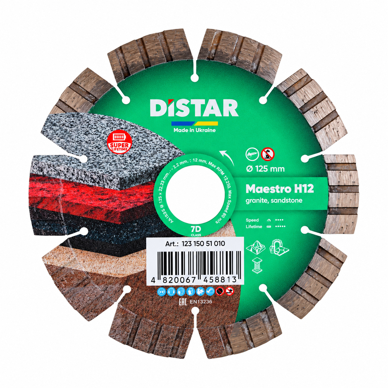 Diamanttrennscheibe 1A1RSS 125 Maestro H12