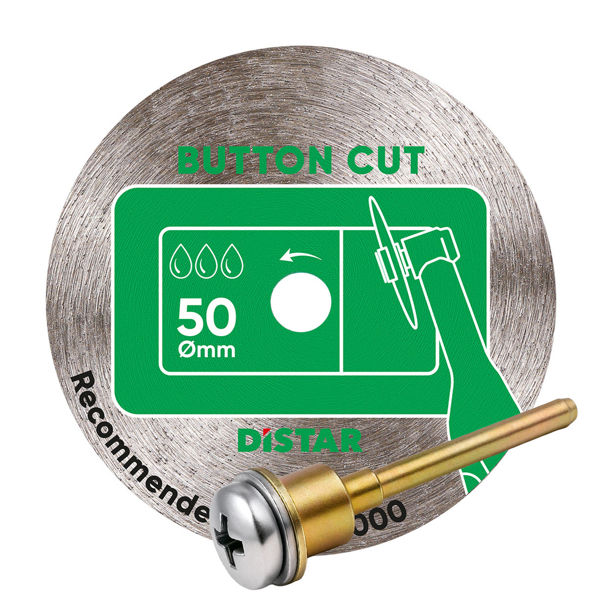 Diamanttrennscheibe DIstar 50x0,8x5,8/3,2-3,0F ButtonCut