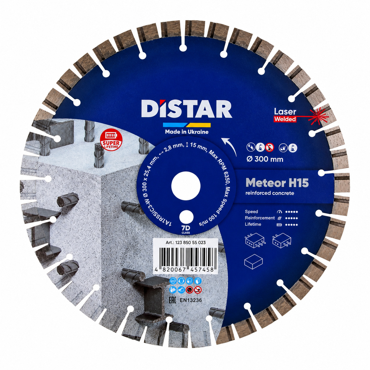Diamanttrennscheibe 1A1RSS 300 Meteor H15