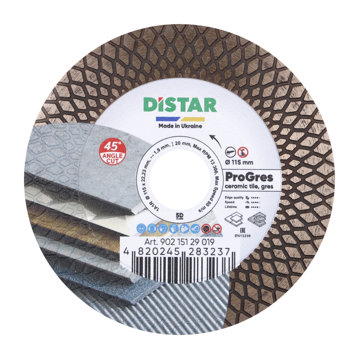 Diamanttrennscheibe 1A1R 115x1,9x8/20x22,23 PRO Gres